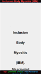 Mobile Screenshot of ibmmyositis.com